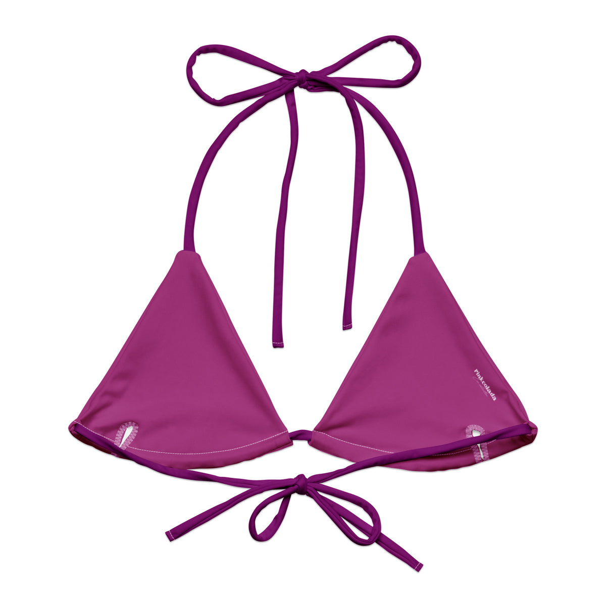 TRIANGLE STRING BIKINI TOP ECO - BERRY PURPLE