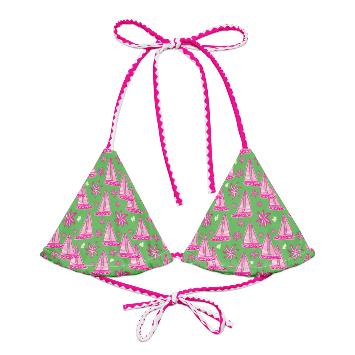 TRIANGLE STRING BIKINI TOP ECO - SAILBOAT TROPIX