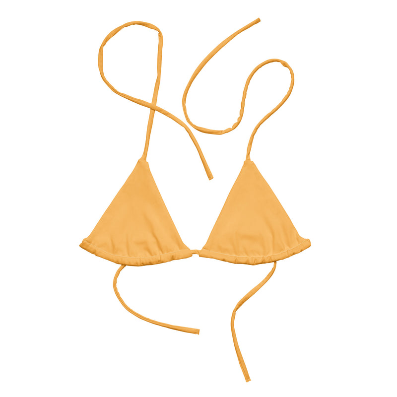 TRIANGLE STRING BIKINI TOP ECO - PEACH – PINKCOLADA