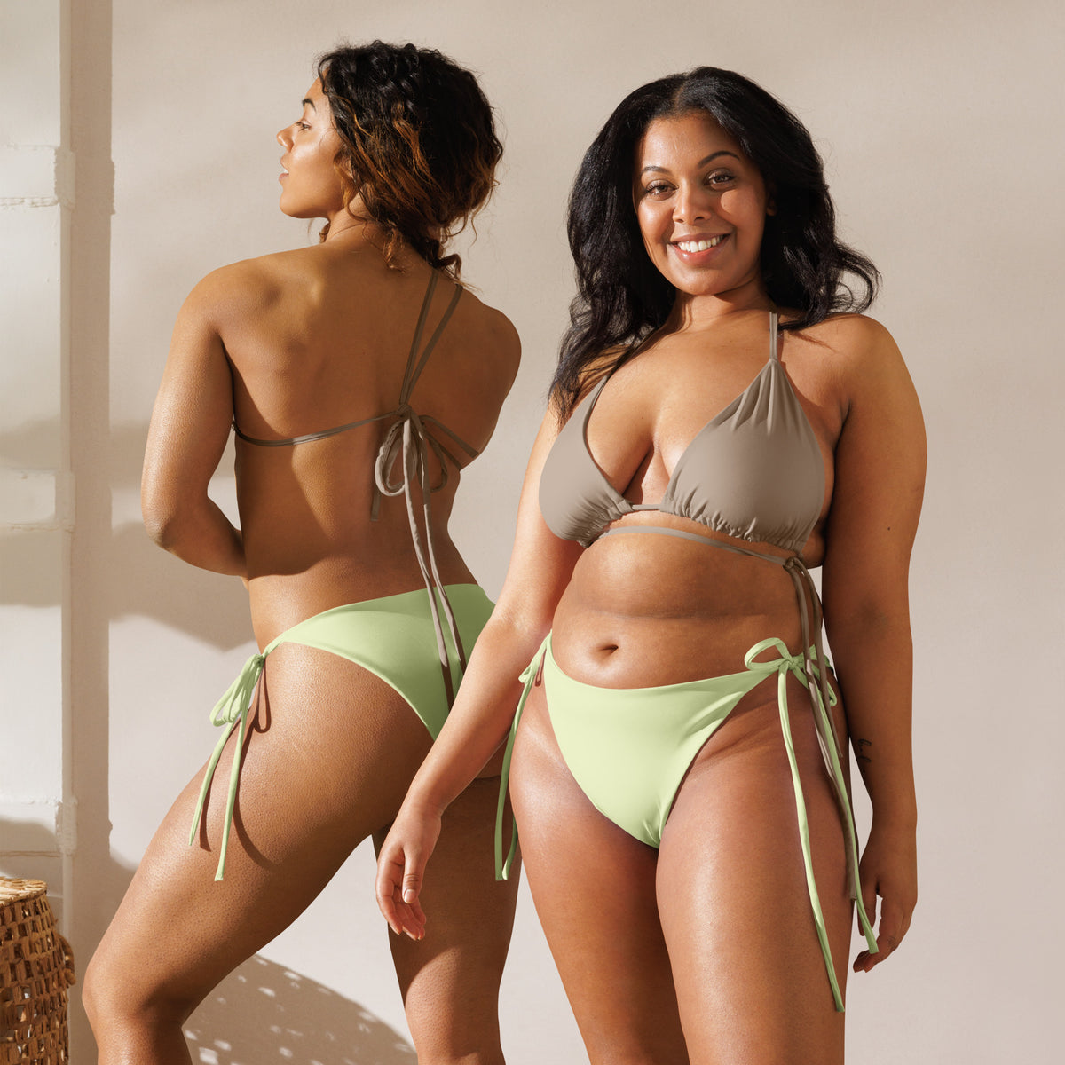 STRING BIKINI BOTTOM ECO - PASTEL LIME