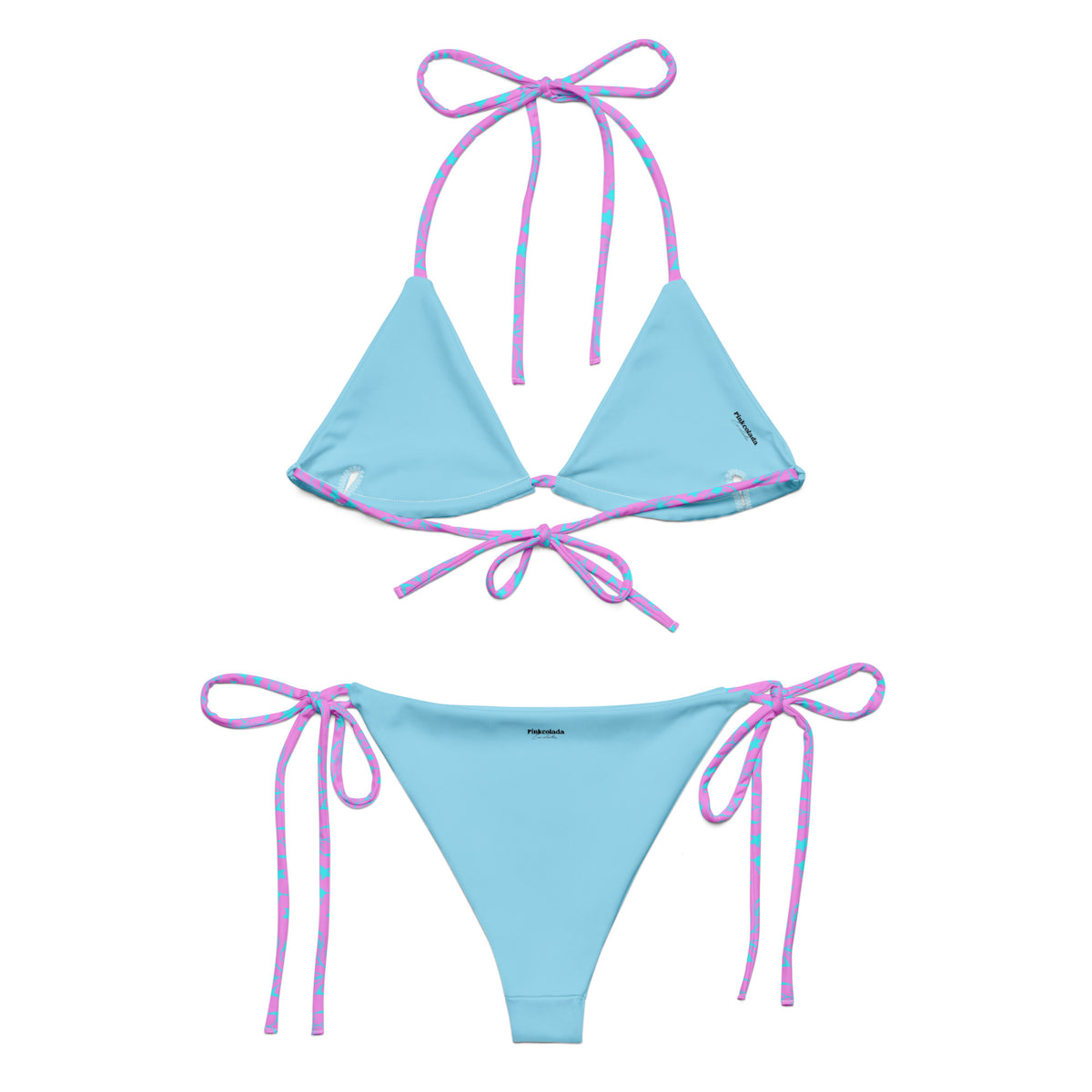 STRING BIKINI SET ECO - GARDEN PARTY LILAC & BLUE HUES