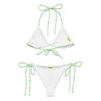 STRING BIKINI SET ECO - GARDEN PARTY SKY BLUE FLORALS