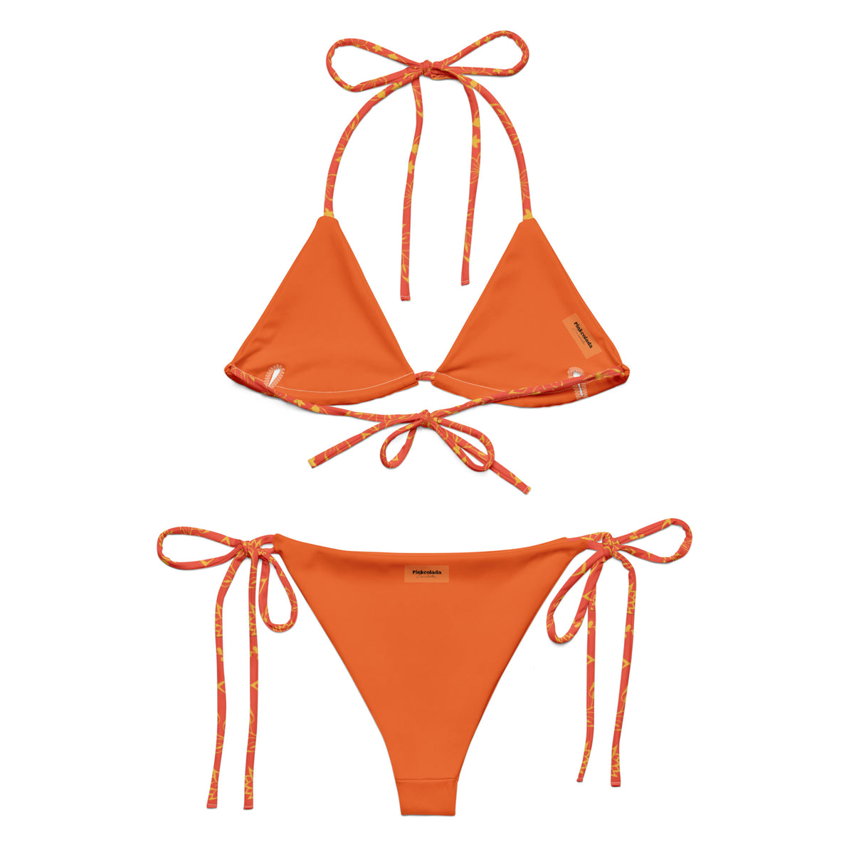 STRING BIKINI SET ECO - GARDEN ISLAND ORANGE