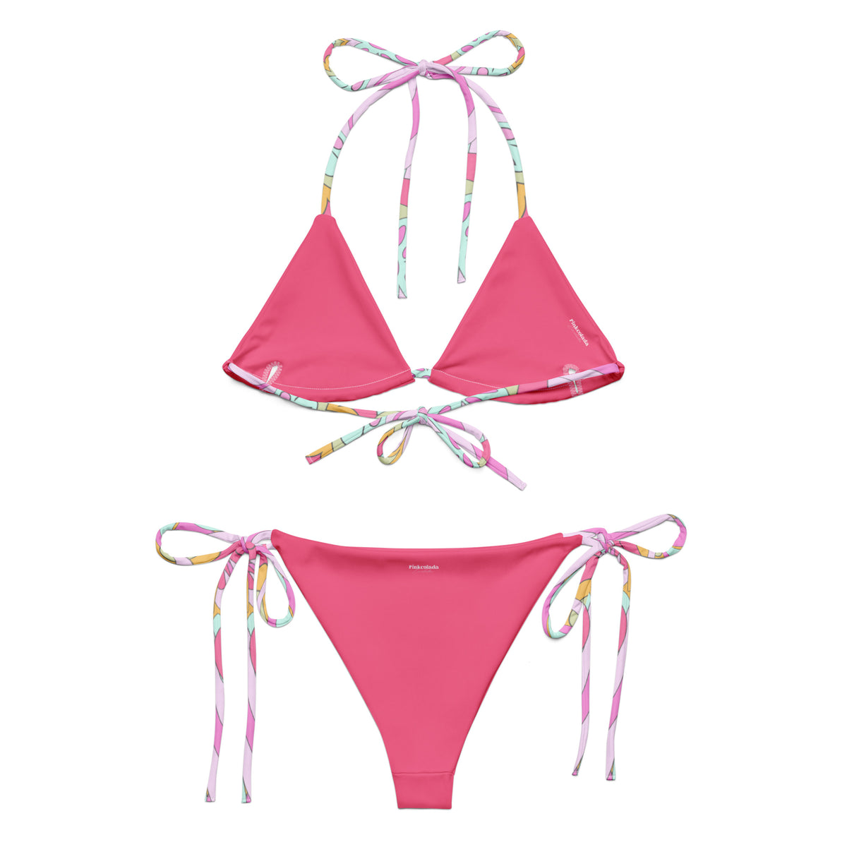 STRING BIKINI SET ECO - PINK DELICA