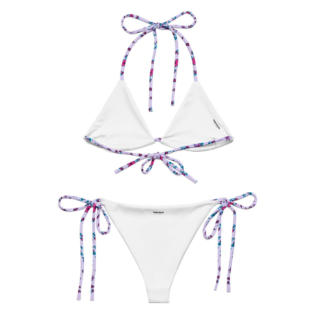 STRING BIKINI SET ECO - LILAC GARDEN