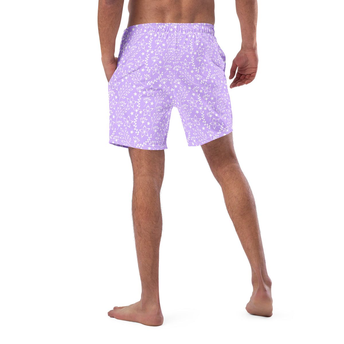 ECO MEN'S SWIM SHORTS | GARDEN PARTY LILAC