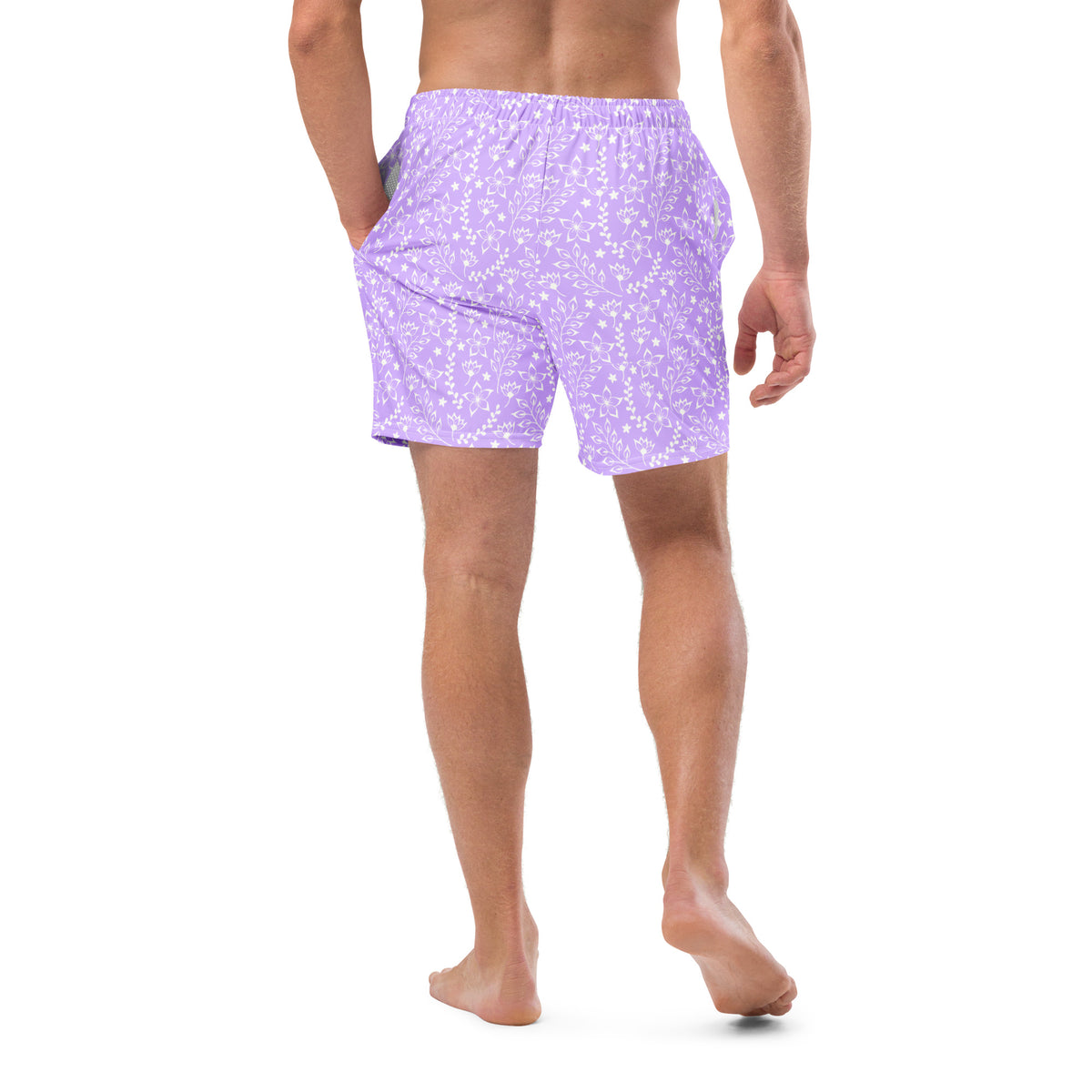 ECO MEN'S SWIM SHORTS | GARDEN PARTY LILAC