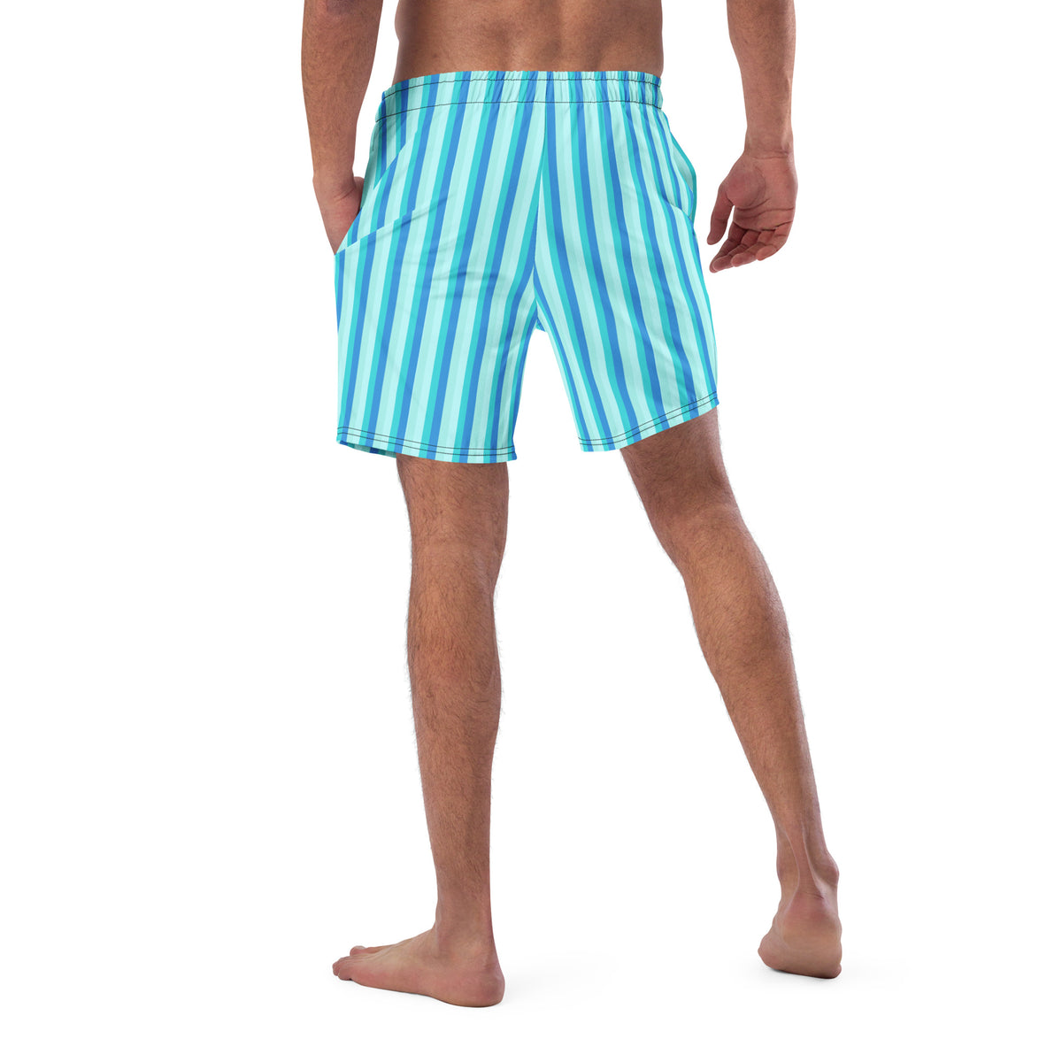 ECO MEN'S SWIM SHORTS - BLUE STRIPES