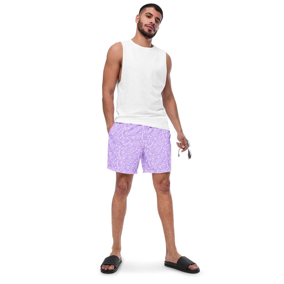 ECO MEN'S SWIM SHORTS | GARDEN PARTY LILAC