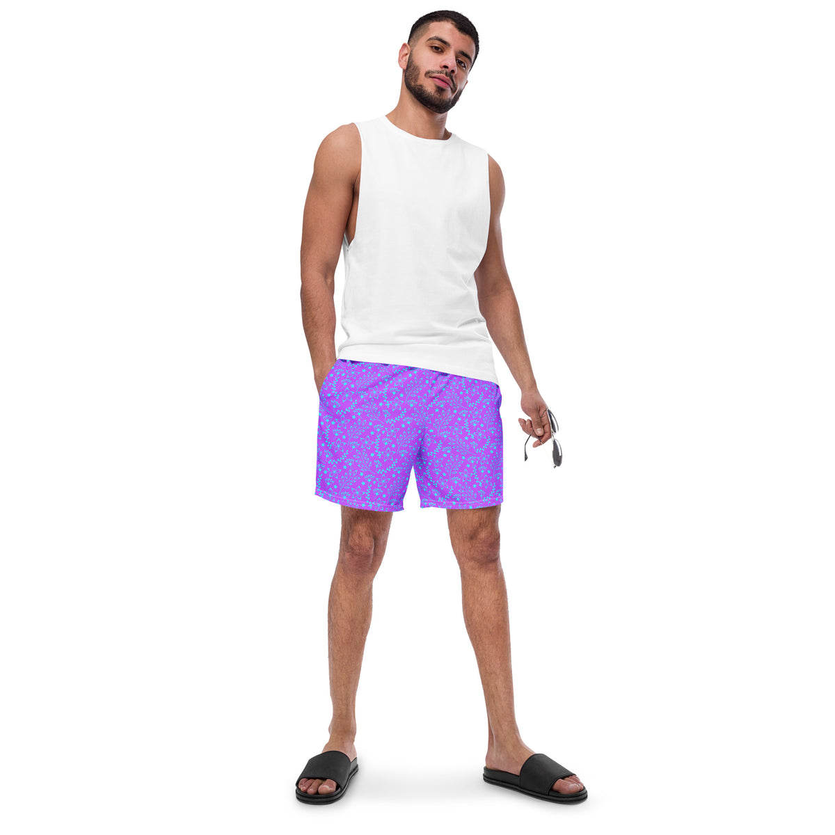 ECO MEN'S SWIM SHORTS | GARDEN PARTY PURPLE