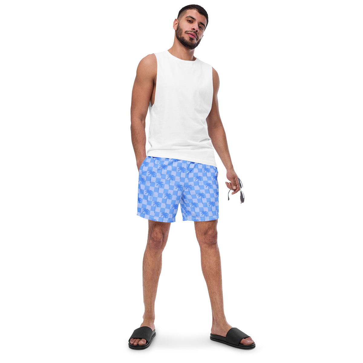 ECO MEN'S SWIM SHORTS - BLUE JORDY PALMS