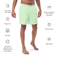 ECO MEN'S SWIM SHORTS | GARDEN PARTY SKY BLUE FLORALS