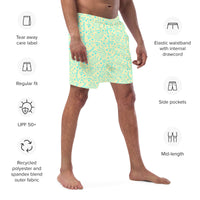 ECO MEN'S SWIM SHORTS | GARDEN PARTY SKY BLUE FLORALS