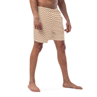 ECO MEN'S SWIM SHORTS - ZIG CHOCOLATE