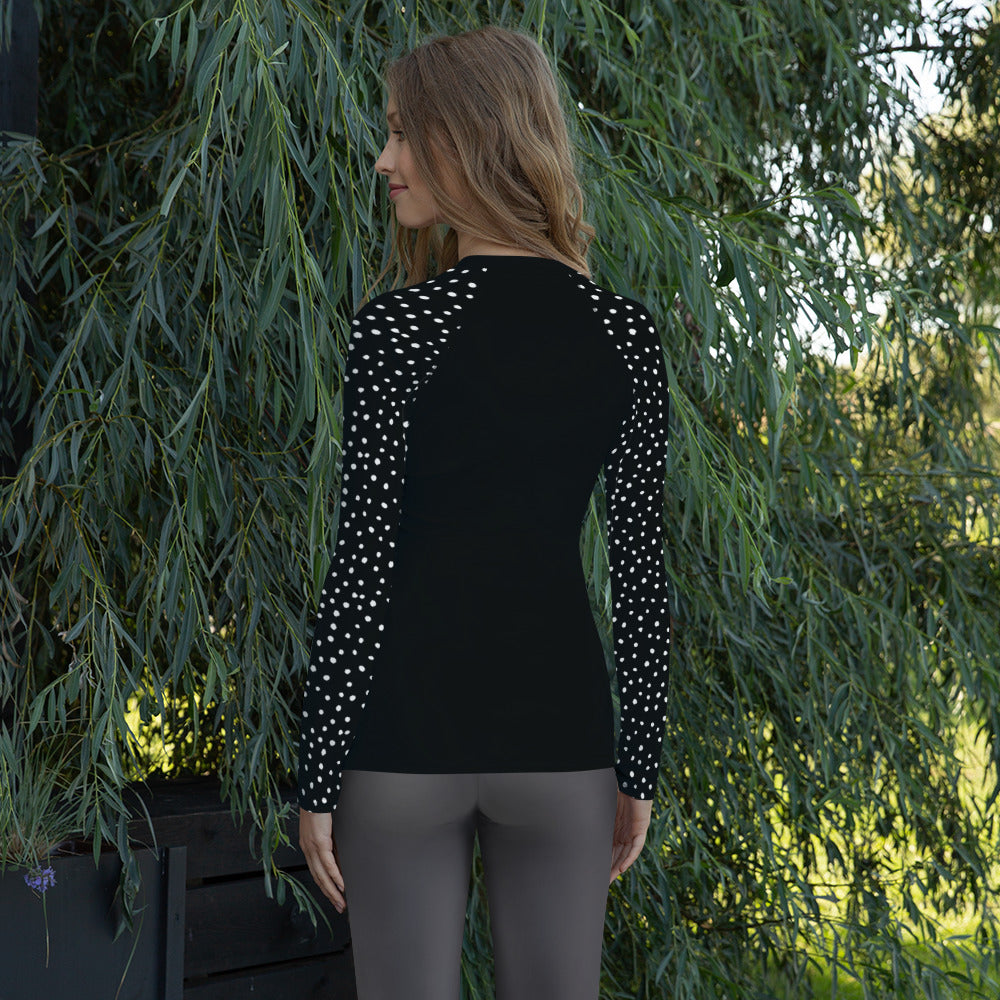 RASH GUARD ECO - BLACK POLKA