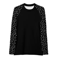 RASH GUARD ECO - BLACK POLKA