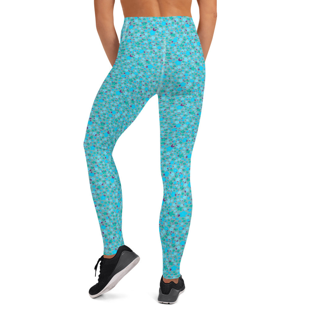 YOGI LEGGINGS - DITSY BLUES