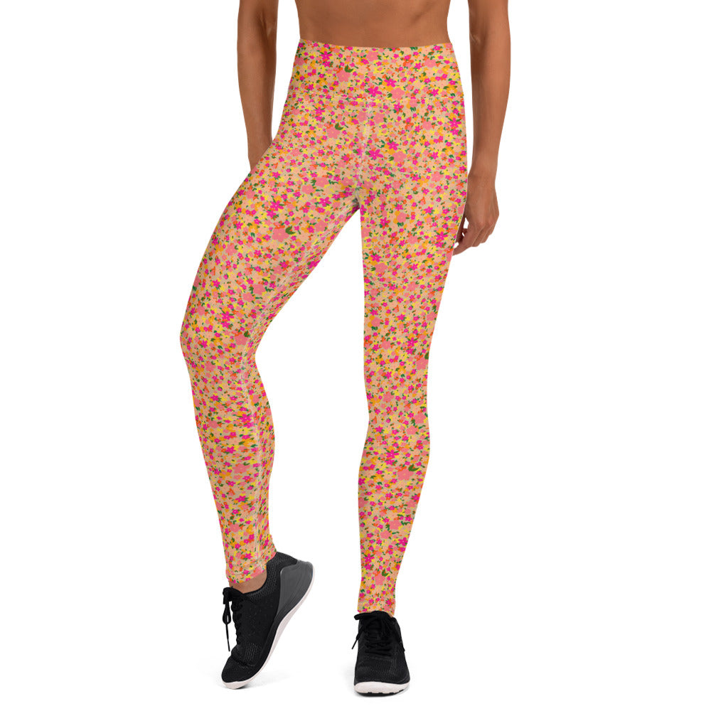 YOGI LEGGINGS - DITSY MANDARINS