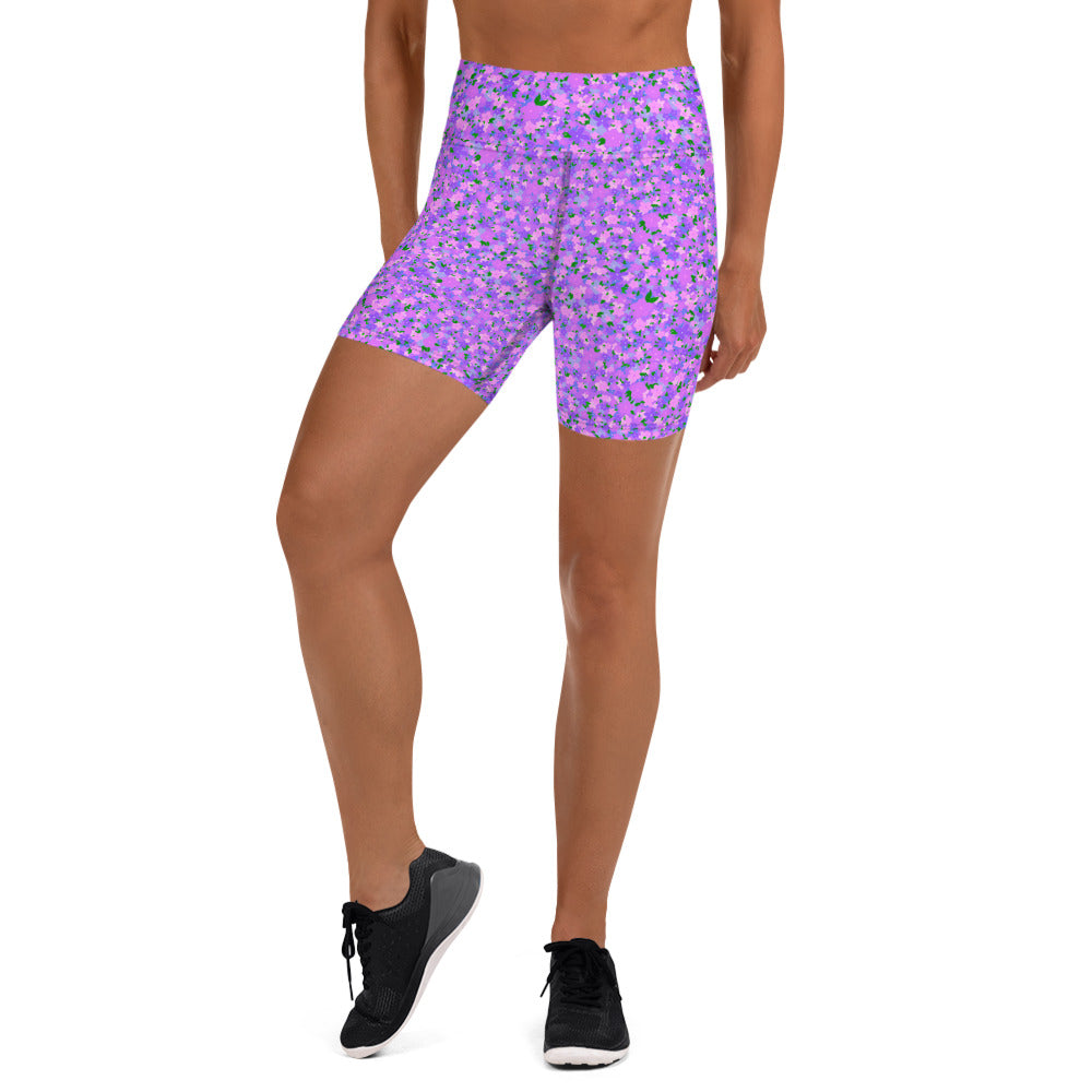 ECO BIKE SHORTS - DITSY PURPLES