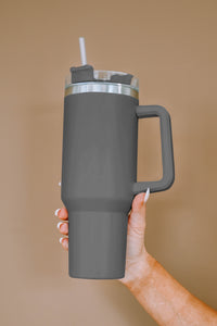 Purple 304 Stainless Steel Insulated Tumbler Mug With Straw