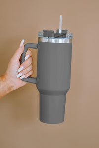 Purple 304 Stainless Steel Insulated Tumbler Mug With Straw