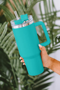 Purple 304 Stainless Steel Insulated Tumbler Mug With Straw