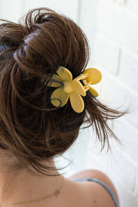 Yellow Flower Small Hair Claw Clip