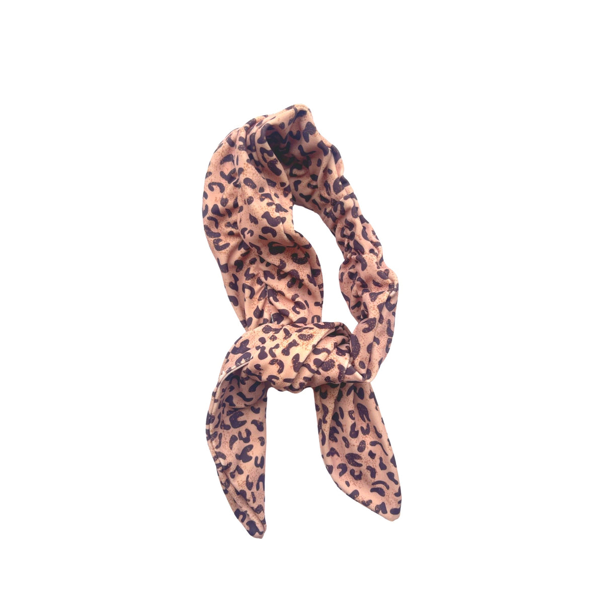 BONELLA TOP KNOT HEADBAND - MOCHA LEOPARD