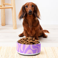 PET BOWL - PURPLE SWIRLS