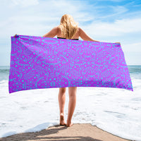 BEACH TOWEL - GARDEN PARTY PURPLE