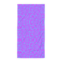 BEACH TOWEL - GARDEN PARTY PURPLE