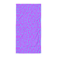 BEACH TOWEL - GARDEN PARTY PURPLE