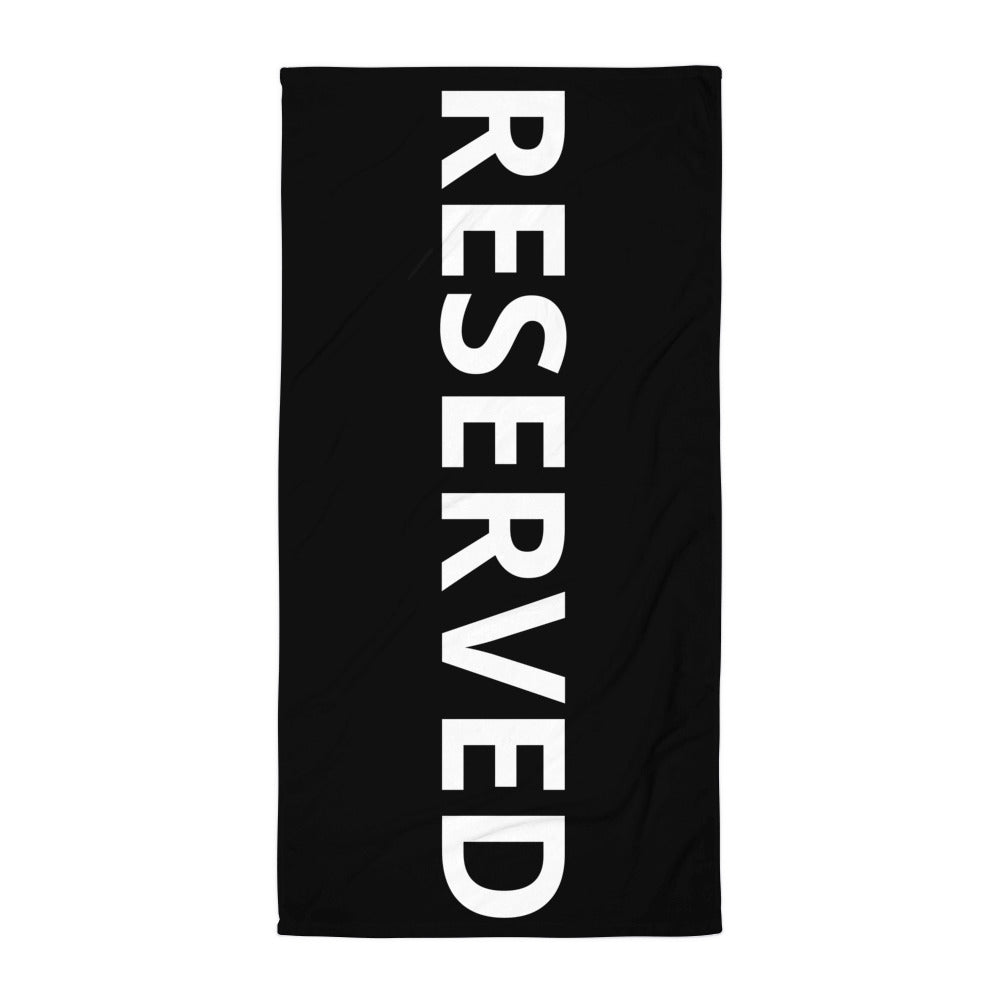 BEACH TOWEL - RESERVED BLACK