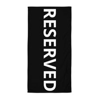 BEACH TOWEL - RESERVED BLACK