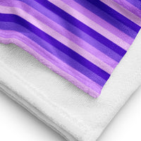 BEACH TOWEL - PURPLE STRIPES