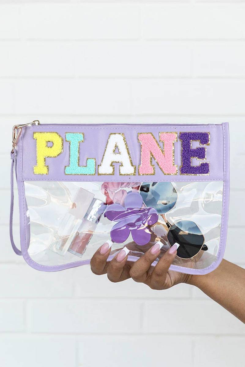 PLANE Zipped Transparent Handbag