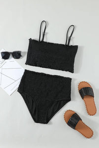 Smocked High Waisted Swimsuits