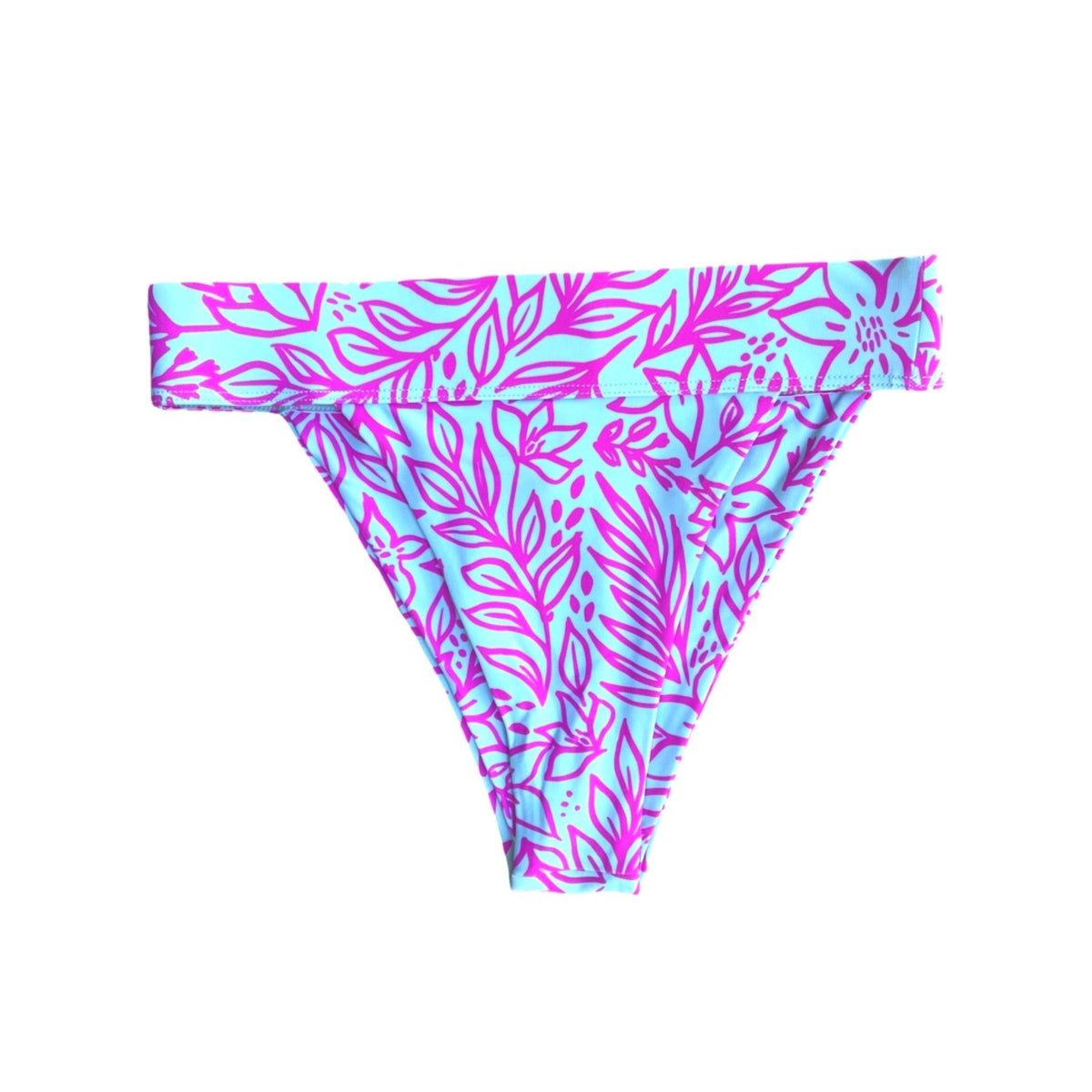 ANNA BIKINI BOTTOMS - ORCHID PALMS - PINKCOLADA