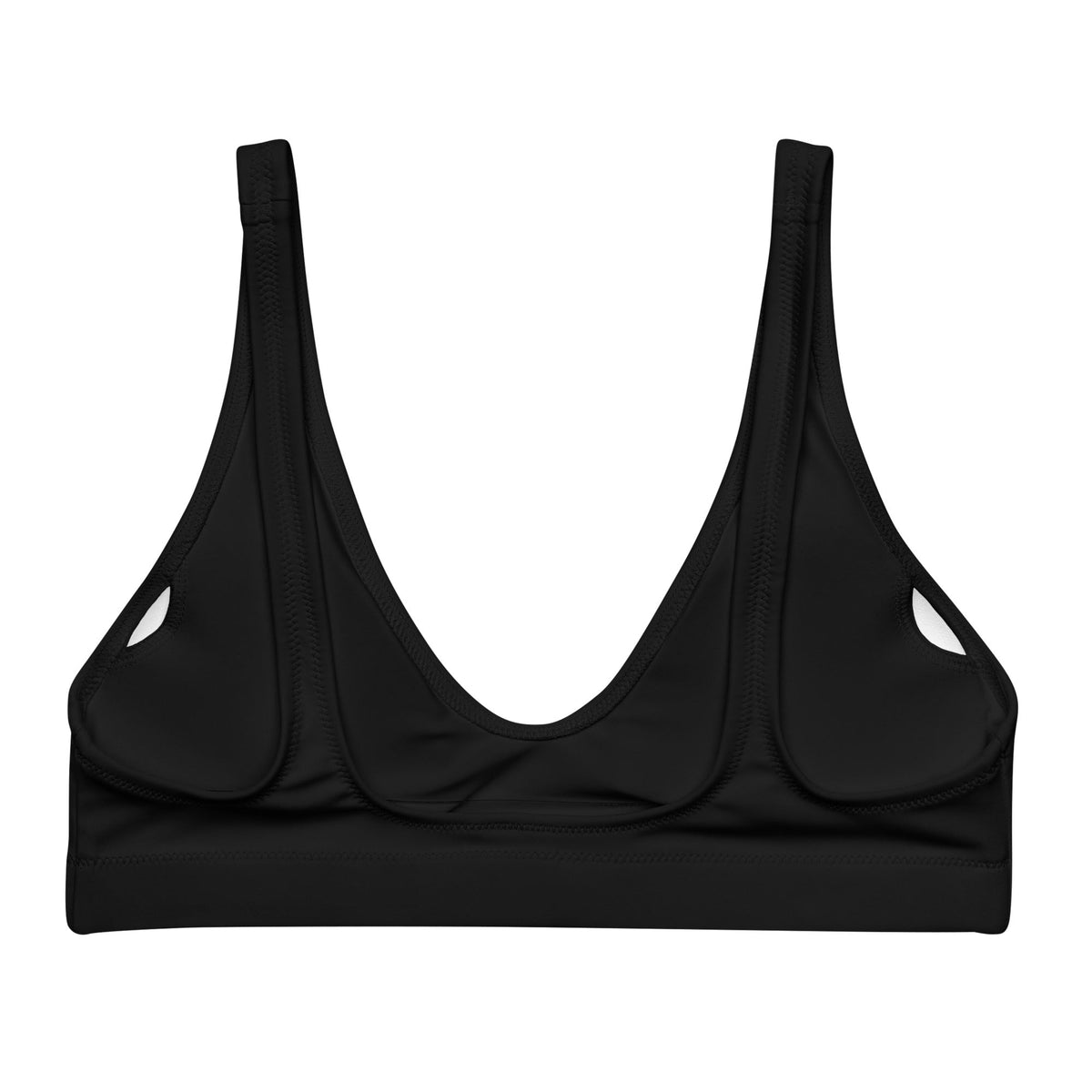 BELLA ECO PADDED BIKINI TOP - BLACK - PINKCOLADA