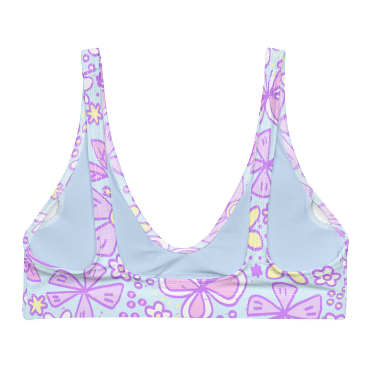 BELLA ECO PADDED BIKINI TOP | BLOOM WONDERLAND - PINKCOLADA