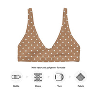 BELLA ECO PADDED BIKINI TOP | BROWN POLKA DOTS - PINKCOLADA