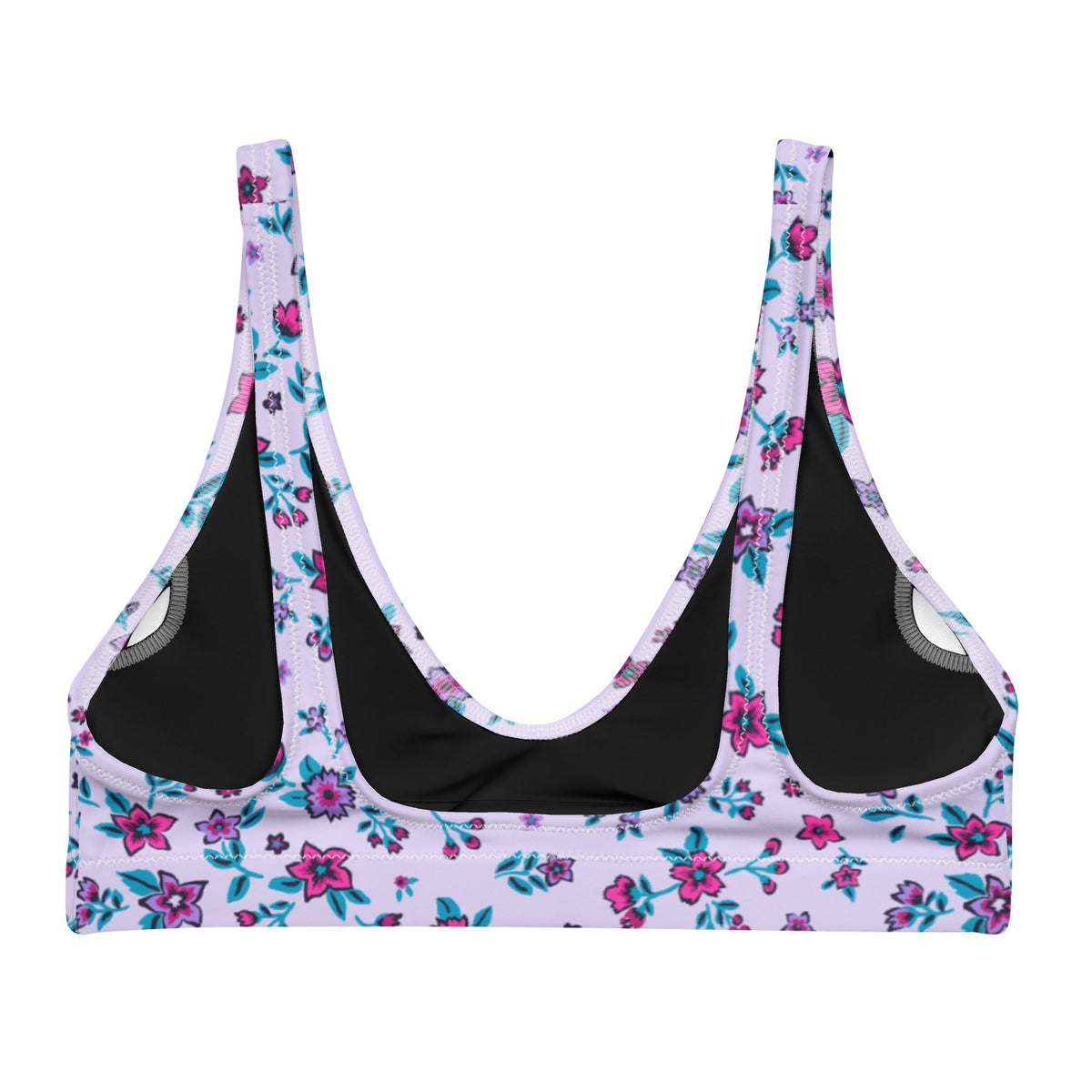 BELLA ECO PADDED BIKINI TOP | LILAC GARDEN - PINKCOLADA