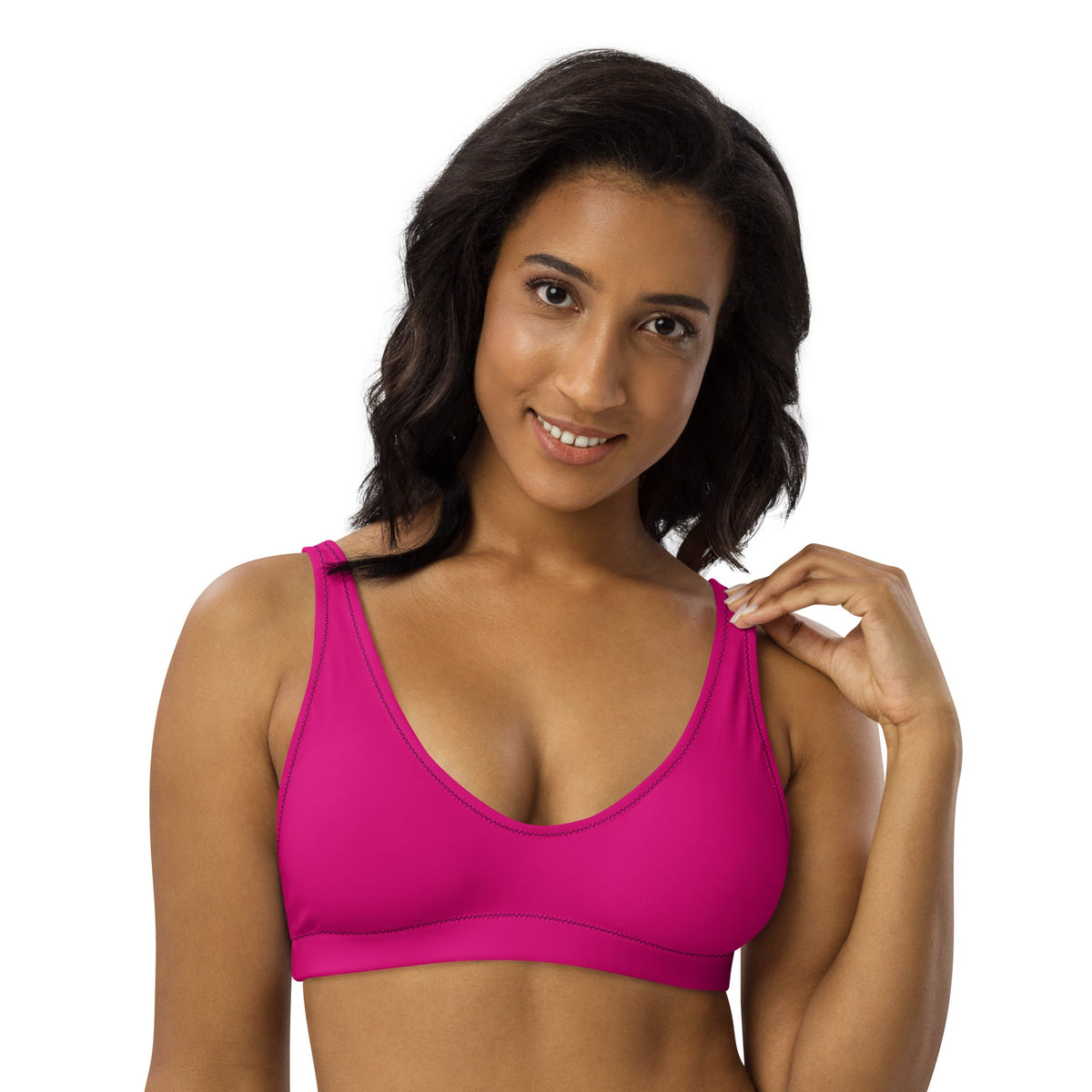 BELLA ECO PADDED BIKINI TOP | RUBY PINK - PINKCOLADA