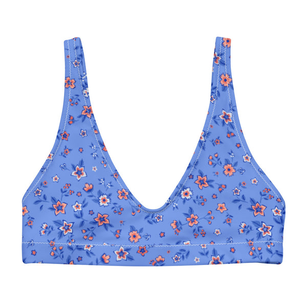 BELLA ECO PADDED BIKINI TOP - SAPPHIRE FLORALS - PINKCOLADA