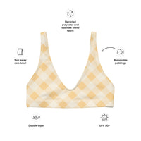 BELLA ECO PADDED BIKINI TOP | SUNRISE GINGHAM - PINKCOLADA