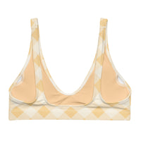 BELLA ECO PADDED BIKINI TOP | SUNRISE GINGHAM - PINKCOLADA