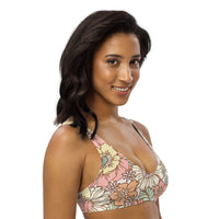 BELLA ECO PADDED BIKINI TOP | SUNSET GARDEN - PINKCOLADA