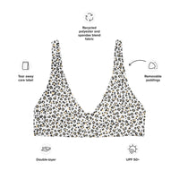 BELLA ECO PADDED BIKINI TOP | WHITE LEOPARD - PINKCOLADA