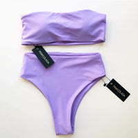 BERMUDA BIKINI TOP IN LILAC LILY - PINKCOLADA