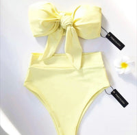 BONITA BIKINI TOP IN BANANA YELLOW - PINKCOLADA